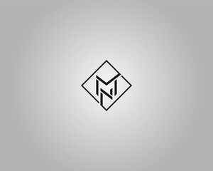 Poster - MN or NM Letter Logo Design with Creative Modern Trendy Typography Vector Template.
