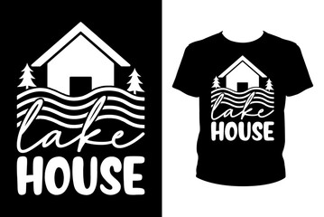 Poster - Lake house - Art files for Cricut and Silhouette. You can edit them with Adobe Illustrator.