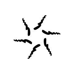 Leinwandbilder - A black and white drawing of a star with a spiral
