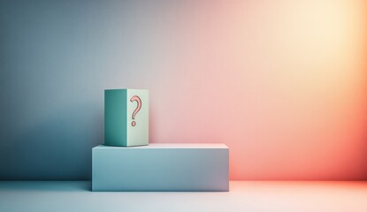 Poster - Question mark on platform