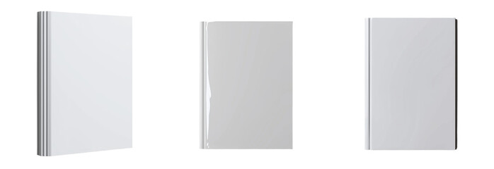 Leinwandbilder - Minimalist mockups of blank notebooks displayed in isolation on a clean white background with a simple layout