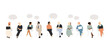 © Stafeeva - Different people talking to each other in pairs. Modern design.
