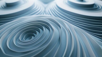 Poster - Zen pattern with concentric circles and smooth lines.