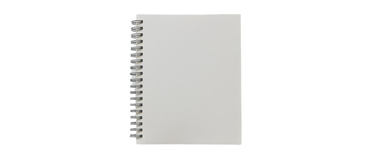 Leinwandbilder - Minimalist mockup of a blank spiral notebook with a clean white background suitable for branding and design presentations