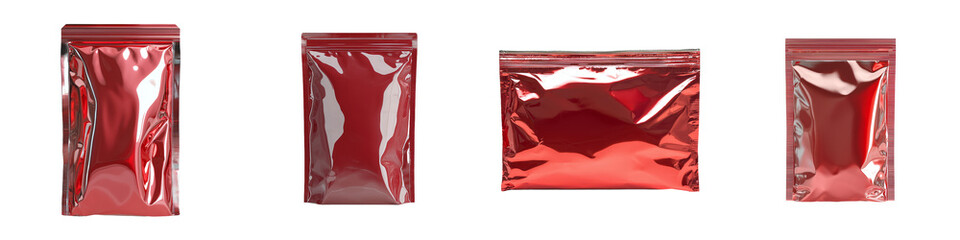 Leinwandbilder - Minimalist mockups of glossy red packaging for product presentation and branding