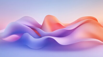 Aufkleber - Abstract curved waves colorful background