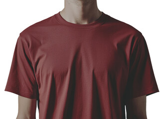 Poster - Mockup of a simple red t-shirt design displayed on a minimalist background for creative presentations
