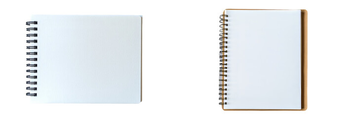 Leinwandbilder - Minimalist mockups of blank notebooks arranged in a simple layout for creative design projects