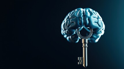 Poster - A symbolic image of a key fitting into a brain-shaped lock, unlocking critical insights, Critical Thinking Skills