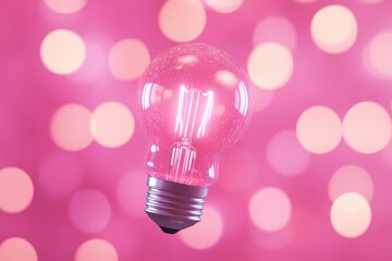 Wall Mural - Glowing light bulb idea