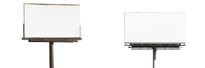 Leinwandbilder - Minimalist mockups of blank billboards showcasing potential advertising space for creative designs
