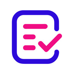 Poster - Checklist Icon in Bold Colors Representing Tasks and Progress  
