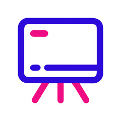 Poster - Digital Whiteboard Icon in Bright Colors on a Clean Background  
