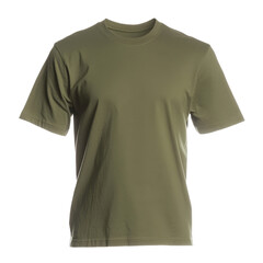 Poster - Minimalist green t-shirt mockup showcasing a simple and clean design for apparel branding and promotional purposes
