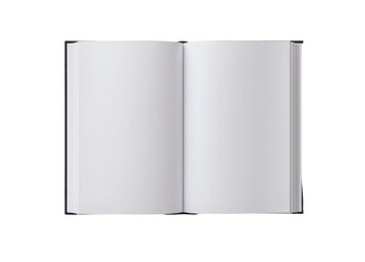 Leinwandbilder - Clean and simple isolated minimalist mockups of an open blank book on a white background for design purposes