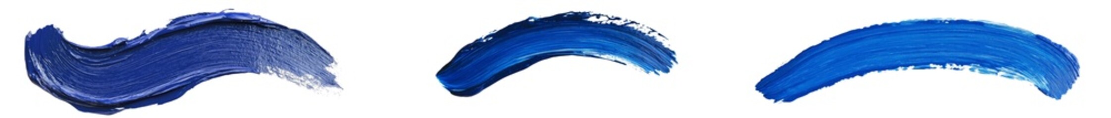 Aufkleber - Isolated minimalist blue paint strokes on a white background for creative design and artistic inspiration