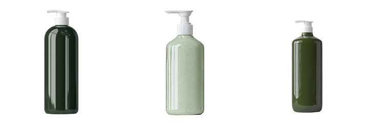 Aufkleber - elegant collection of isolated minimalist cosmetic mockups showcasing unique bottle designs