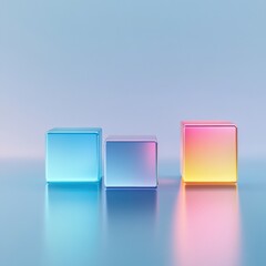 Aufkleber - Three colorful cubes