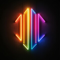 Poster - Arrow-shaped tube lights for nightlife