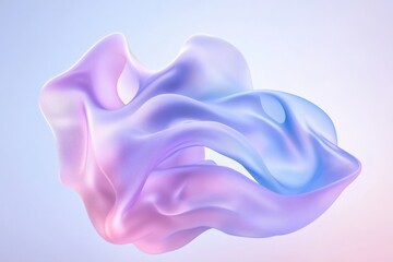 Aufkleber - Abstract fabric waves, soft colors