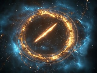 highly detailed image of a lighting alaxy in deep space