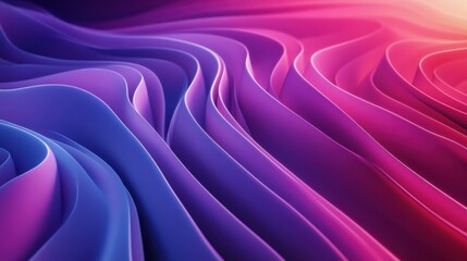 Poster - A vibrant, abstract wave design featuring smooth curves in shades of purple and pink, creating a dynamic and visually appealing texture.