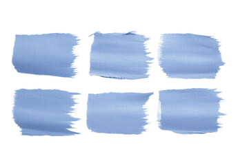 Poster - Various shades of blue paint swatches arranged in a minimalist layout for design inspiration and creative projects