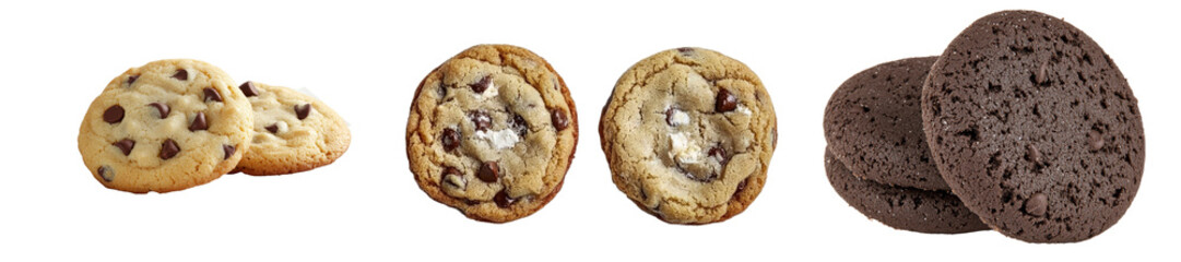 Poster - Minimalist mockups showcasing delicious assorted cookies on an isolated background for design inspiration