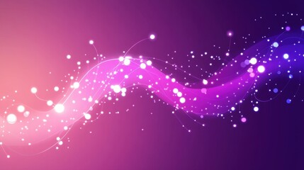 Abstract layout of glowing LEDs and circuits on a violet background