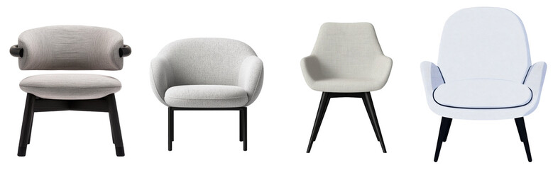 Poster - Minimalist chair mockups showcasing modern, stylish designs in neutral tones for contemporary interiors and design inspiration