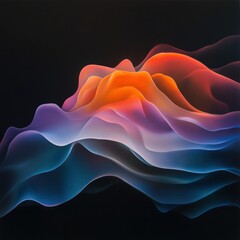 Aufkleber - Abstract wavy gradient background