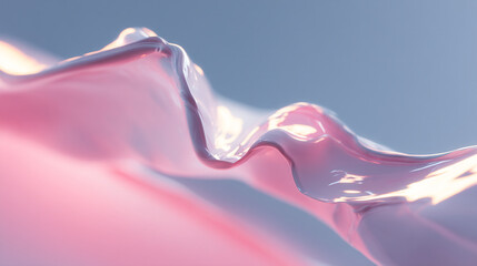 Poster - Abstract pink wave background wallpaper design liquid fluid gradient smooth light backdrop texture art