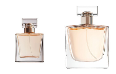 Poster - Minimalist mockups showcasing elegant perfume bottles on a clean background, highlighting their design and craftsmanship