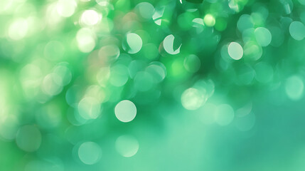Poster - Abstract green bokeh background for spring summer nature light effect and blurred soft focus design