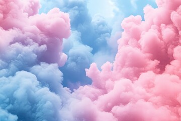 Wall Mural - Pink and blue clouds