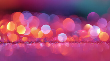 Poster - Abstract bokeh lights background blurred bright colorful festive party celebration design effect texture