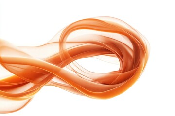 Aufkleber - Orange abstract swirls on white