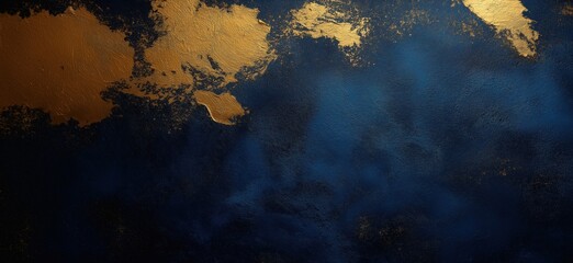 Poster - Abstract blue and gold textured background for modern design projects