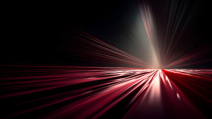 Poster - Abstract Light Burst with Radiant Red Streaks and Dark Background for Creative and Modern Design Projects