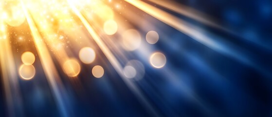 Poster - Abstract Image of Light Rays and Bokeh Effects