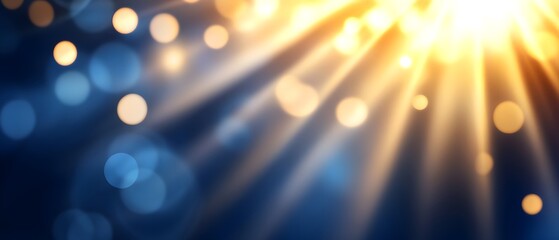 Poster - Abstract Background with Light Rays and Bokeh Effects