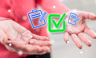 Wall Mural - Concept of document validation