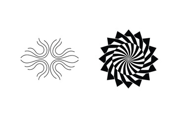 Poster - Graphic Abstract Minimalist Designs Black And White Vector Illustration Simple Icons