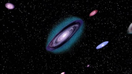 Wall Mural - Discover the mesmerizing beauty of multiple galaxies and cosmic elements in a breathtaking journey through outer space. Experience the vastness and complexity of the universe