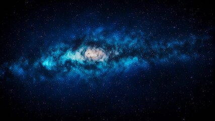 Wall Mural - Watch as sparkling stars shine against a dark night sky, illuminating the tranquil surroundings. The beauty of the cosmos captivates with stunning twinkling lights and deep space allure