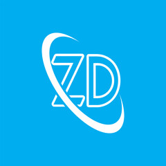 Poster - ZD Letter Logo Design. ZD Creative letter logo design vector, ZD Letter Initial Logo Design. ZD monogram Logo Unique Concept Vector.