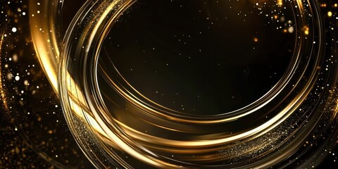 Wall Mural - a spiral of gold and black with a bright yellow center