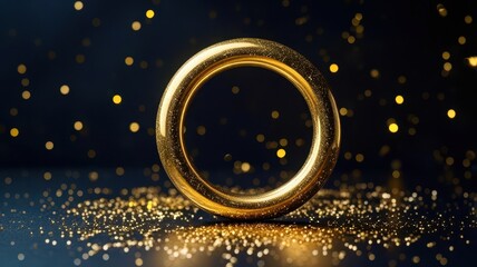 Wall Mural - a gold ring with a hole in the middle