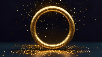 Wall Mural - a gold ring with a hole in the middle