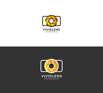 Vividlens photography ,Elegant gradient colourful camera lens and eye logo design shutter multicolor icon